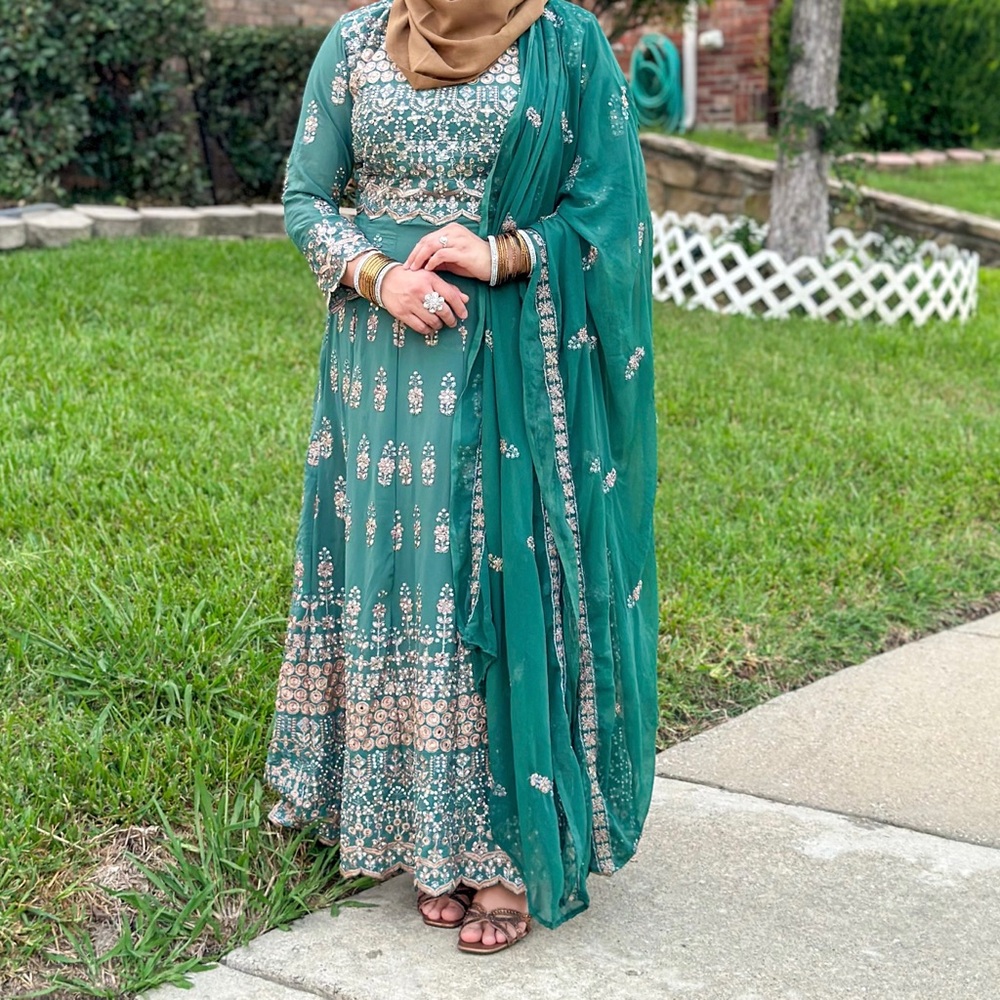 2 piece long gown